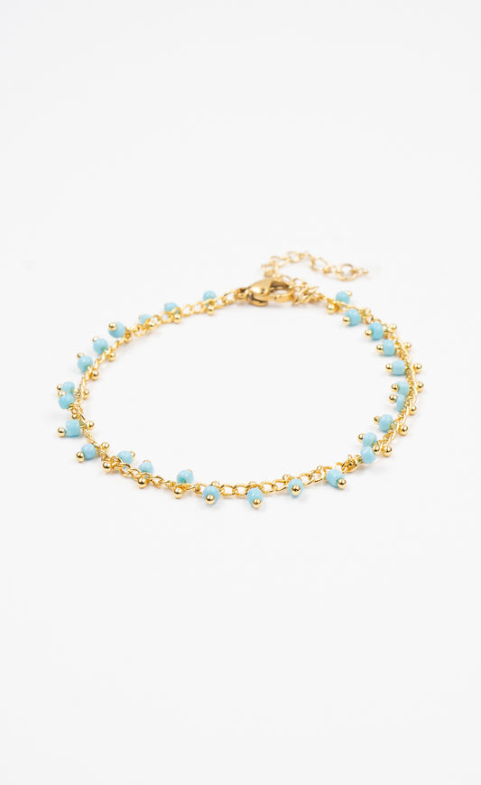 Turquoise Pearl Anklet