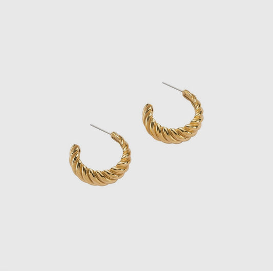 Braided Hoops - Gold