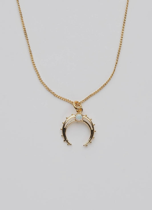 Moon Necklace - Opal